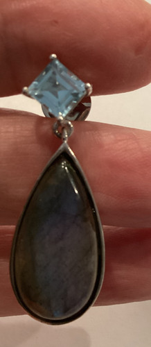 HSN Connie Craig Carroll Gemstone Pearl Drop Earrings New