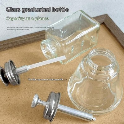Empty Nail Art Glass Pump Dispenser Varnish Remover Press Bottle Polish