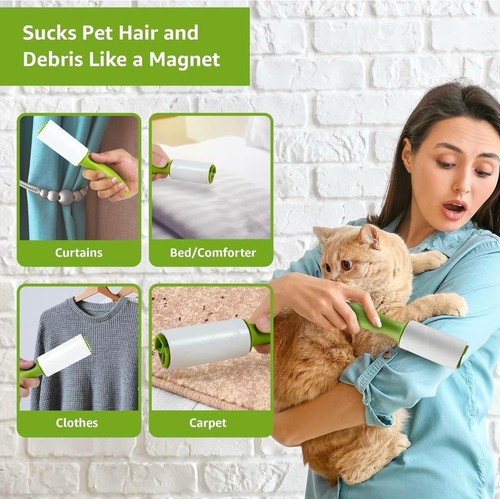 Fusselrollen 3er Pack 91 Blatt Haftfusselroller für Kleidung Tierhaare Multi - Bild 3 von 17