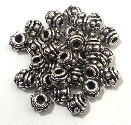 2 perline a forma di rosa in argento sterling, perline a