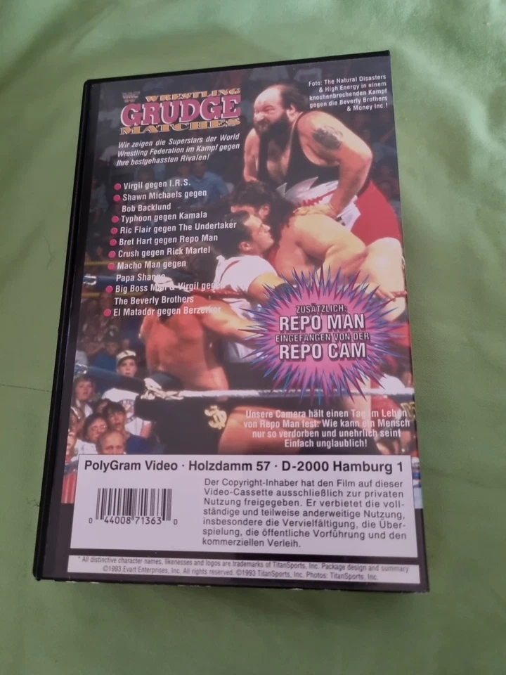 WWF/WWE Wrestling Grudge Matches 1993 Original VHS - Bild 2 von 2