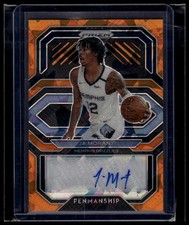 2020-21 Panini Prizm #PE-JAM Ja Morant Penmanship Prizms Orange Ice