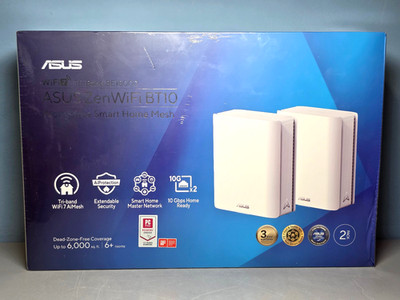 Asus ZenWiFi BT10 WiFi7 Tri-Band BE18000 Smart Home Mesh in White New & Sealed