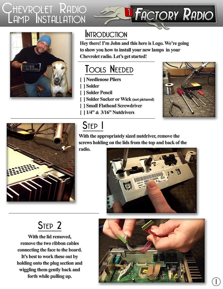 Chevrolet Impala SS Radio Light Replacement Kit 1995 1996 w Photo Instructions - Image 2 of 3
