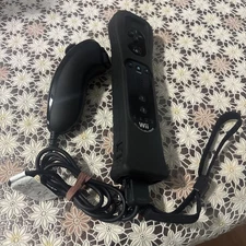 Nintendo Wii Controller With Motion Plus Adapter & Nunchuck Black