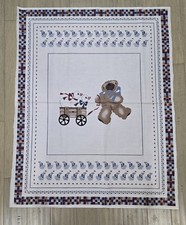 Daisy Kingdom Bear Pulling Geese In Wagon NURSERY Baby PANEL W/ Quilt Guide