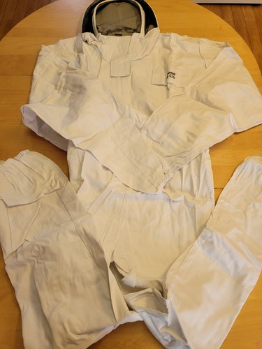 Bees & Co U74 Natural Cotton Beekeeper Suit with Fencing Veil, Size 6XL ShipFree - Picture 3 of 7