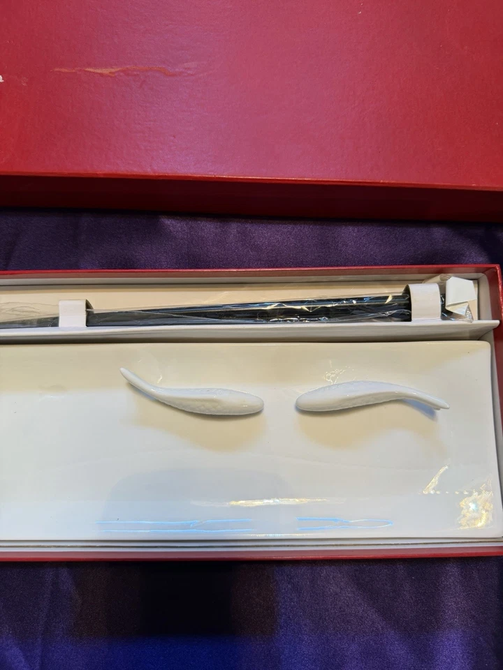 Brand New Crate & Barrel Sushi Set For 2 Plates Appetizer Server Boxed - Image 4 of 4