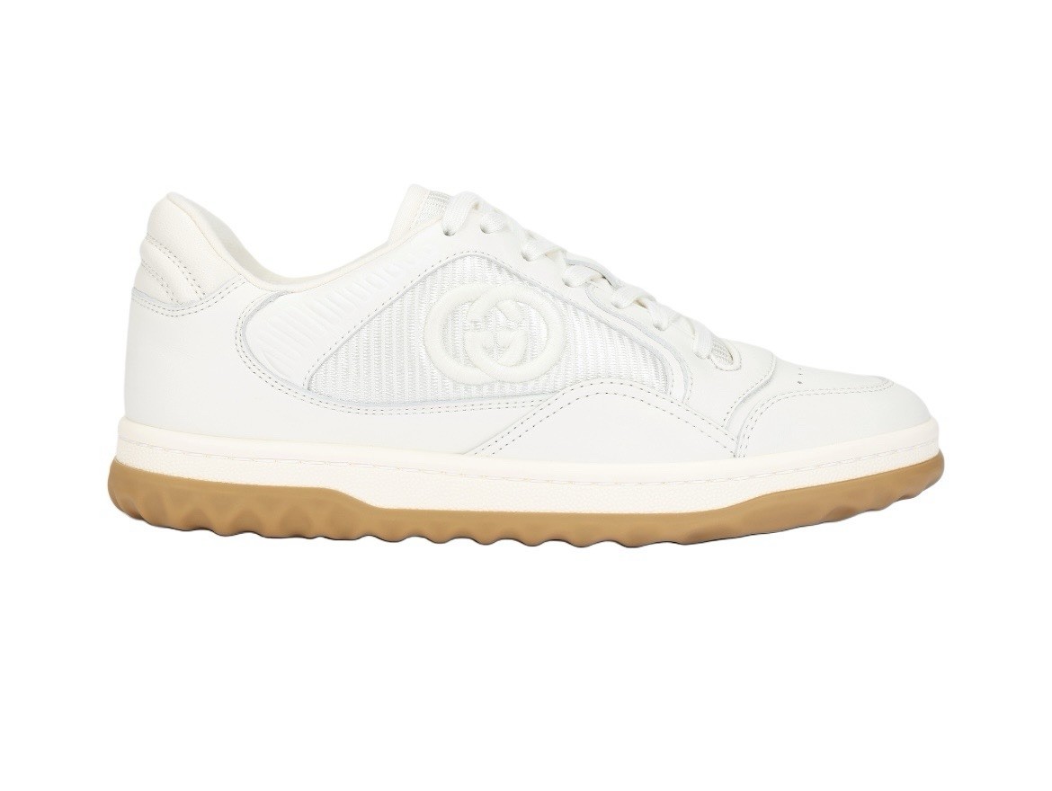 Gucci MAC80 Low Top Leather Skateboard Sneakers Off White Gum size 41 thumbnail 2