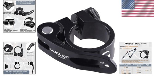 High Strength Aluminum Quick Release Bike Seat Clamp - Fits All Popular Sizes - Picture 2 of 9