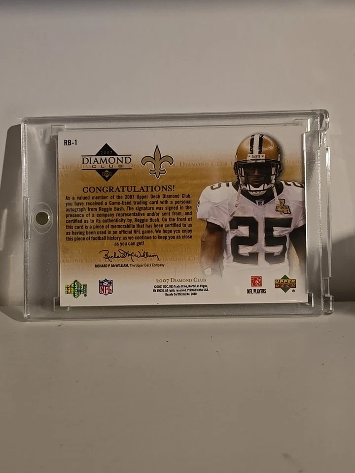 2007 UD Diamond Club Reggie Bush Autograph Auto Game Used Jersey /115 - Image 2 of 2