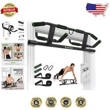 Pull Up Bar - Smart Hooks, 2025 Upgrade, Carbon Steel, 440lb Capacity, Foldable