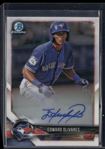 2018 Bowman #CPA-EO Edward Olivares Chrome Prospect Autografi - Foto 1 di 2