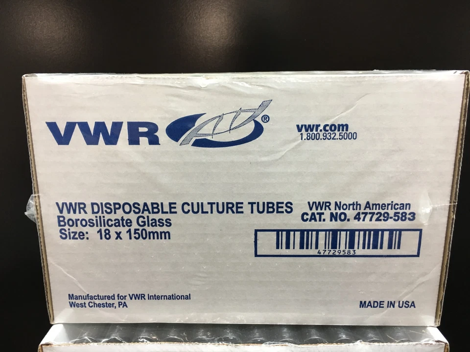 VWR Cat No 47729-583 Culture Tubes Disposable Borosilicate Glass 150mm Lot 2 PKS - Image 3 of 4