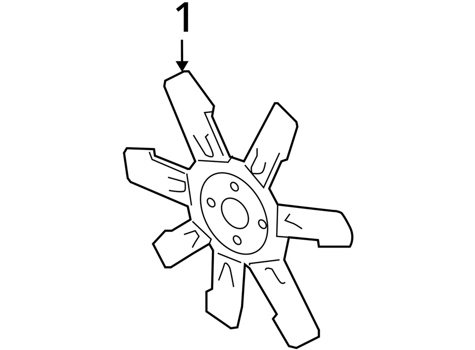 Hoja de ventilador 6,7 L diésel para camioneta Dodge 2500 03-09 640250 Foto 4 de 4