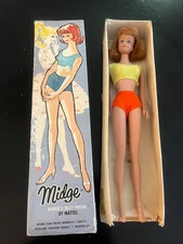 VTG ORG 1962 Barbie MIDGE doll, Best Friend Stock #860 Titian Japan