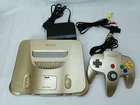 Nintendo 64 Gold Console controller set Region Free N64 Tested