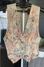 Vintage 90s Katie Floral Tapestry Vest Cottage Core Size 6