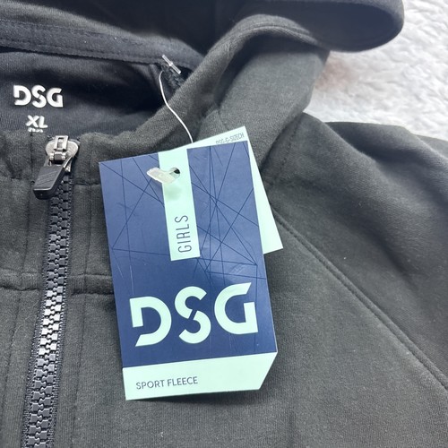DSG Mädchen Gr. XL (16) Sport Fleece Hoodie Full Zip Pure Black Reißverschlusstaschen - Bild 4 von 7