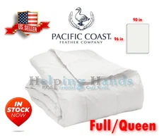Pacific Coast Gray Duck Down 230TC White Hotel Luxury Lightweight Blanket - Full