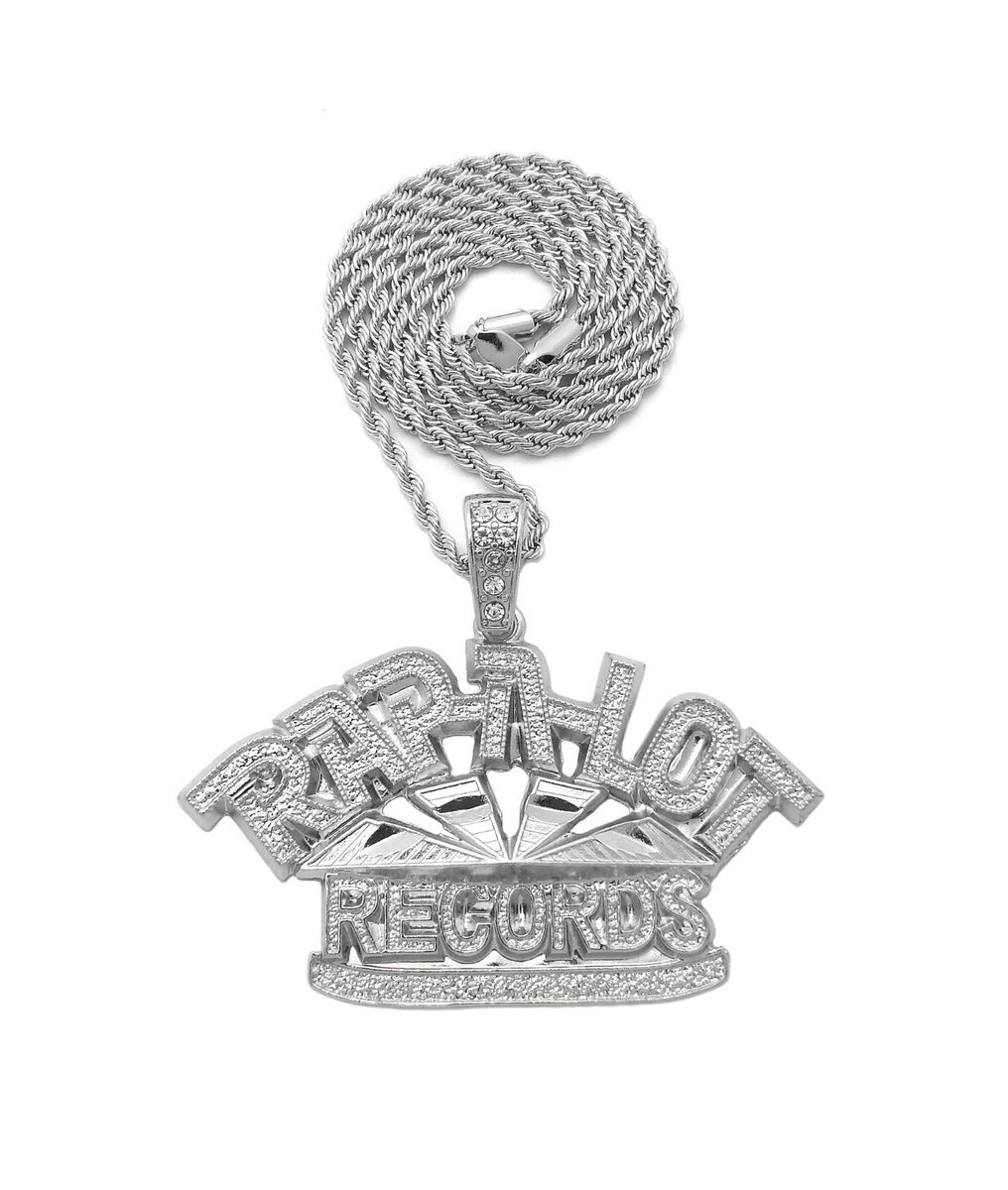 Hip Hop Rap a Lot Records Pendant Box, Cuban, Rope Chain Hip Hop Rap a Lot Records Pendant Box, Cuban, Rope Chain
