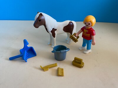 EKA1 - Playmobil 5291 Spezial Plus - Mädchen beim Pony - bespielt - sehr gut