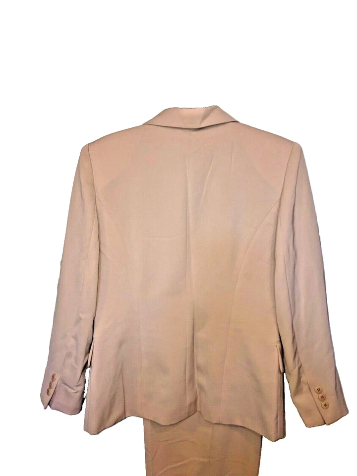 VOTRE NOM PARIS COLLECTION BEIGE MICROFIBER SUIT JACKET SZ 2 & PANT  SZ 40 EURO - Image 4 of 4