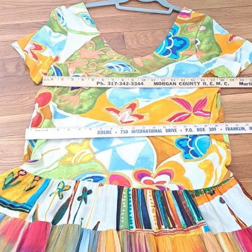 Vintage Jams World Hawaii Hattie Snapdragon Dress Multicolor Small 90's Rare - Picture 10 of 12