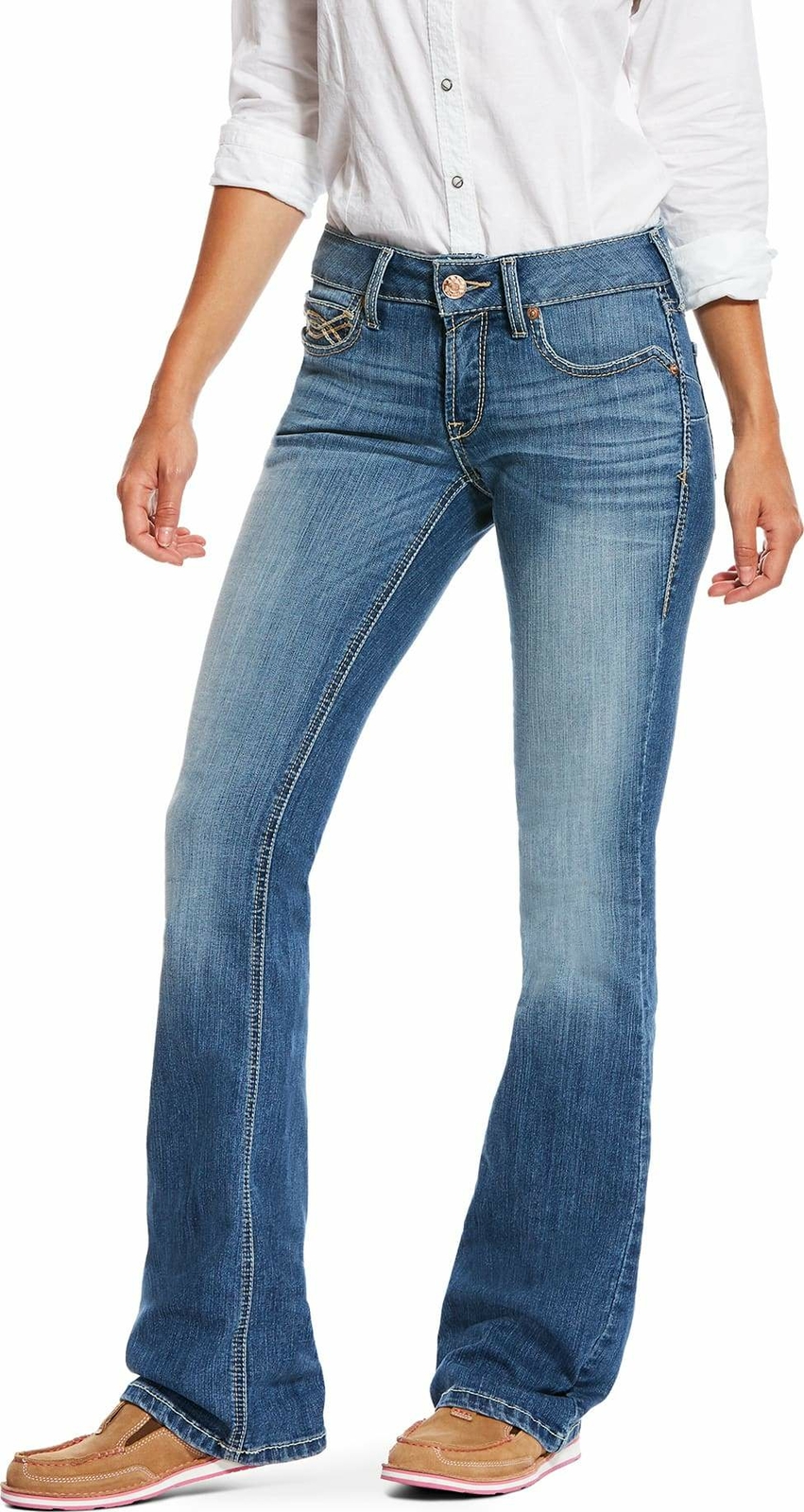 Ariat Damas Real mediados de subida encrucijada Odessa bota Cut Jeans Ariat Damas Real mediados de subida encrucijada Odessa bota Cut Jeans