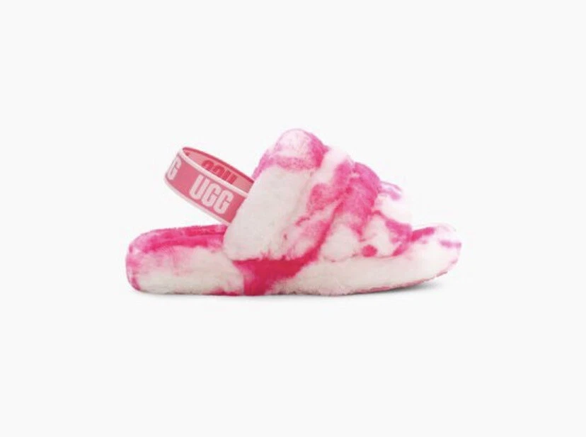 Pink and shop white uggs