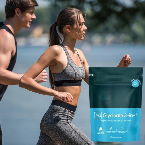 ❀Magnesium Glycinate 3 in 1 Complex,1800mg Magnesium Supplements High Absorption