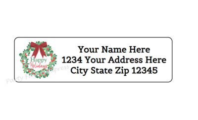 holiday⭐︎プロフ確認願います 30 HAPPY HOLIDAYS CHRISTMAS PERSONALIZED RETURN ADDRESS LABELS 1
