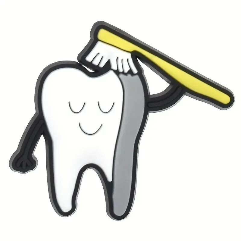 23pcs Croc Shoe Charms Jibbitz Set Lot Bundle Cartoon Funny Teeth Tooth