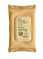1 Pack of Biopure Anti-Bacterial Hand Wipes - Honey Wild Flower Scent, 40 ct.