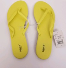 David's Bridal Thong Flip Flop Sandal Size L 9/10 ~Zoey Lemon lime NEW W/ TAG