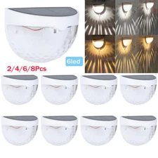 Waterproof Solar 6 LED Deck Lights Path Garden Patio Pathway Stairs Fence Lamps