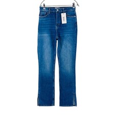 CACHE Women Blue Slim Fit Slit Hems Jeans Size EUR 38 W28