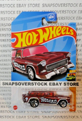 2023 HOT WHEELS BURGUNDY CLASSIC '55 CHEVY NOMAD, HW WAGONS #5/5, HW #243, VHTF
