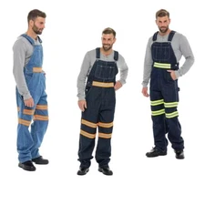 Men's Hi-Vis Bib Denim Visibility Overall Men Dungaree Enhanced PANTS