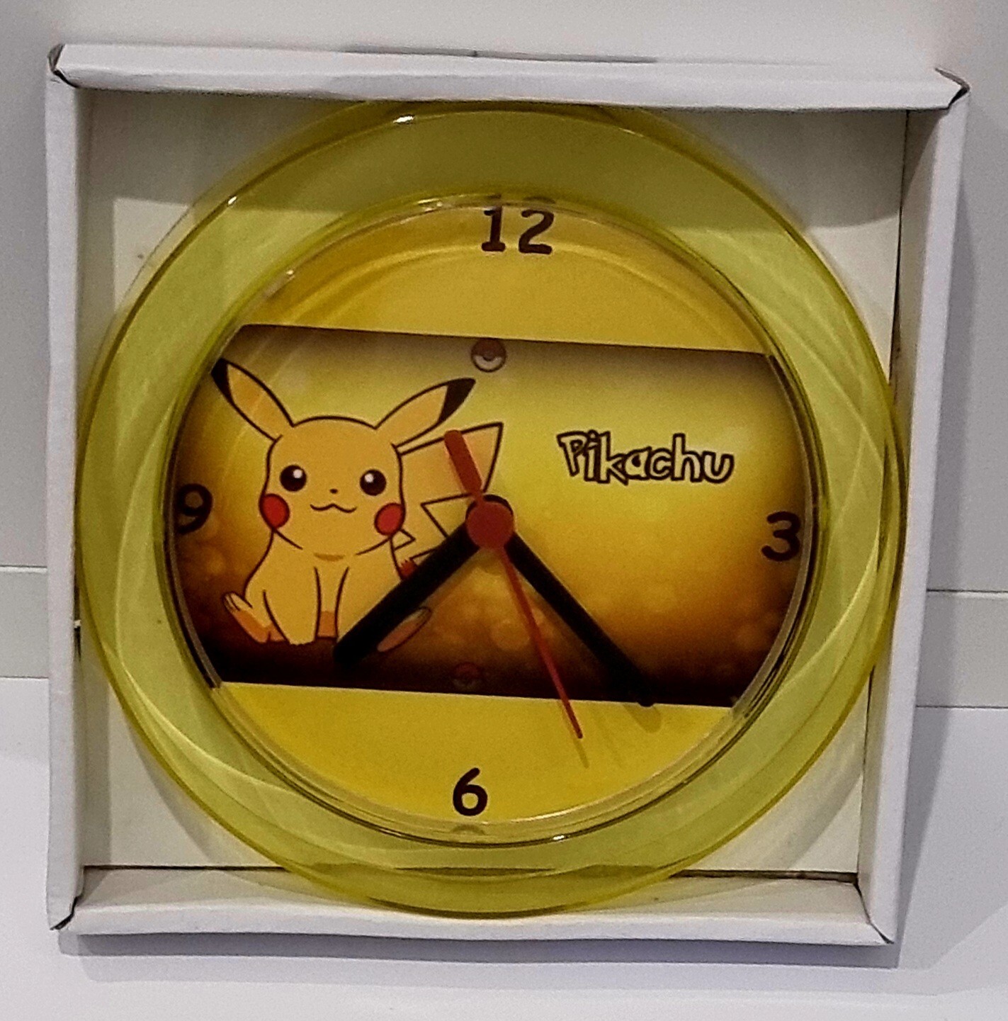 Pikachu 7" Novelty Yellow Wall/Desk Clock Brand New Pokemon eBay