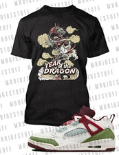 Year of The Dragon Graphic Tee Shirt Match J4 Spizike Low Big Tal Pro Club Shaka