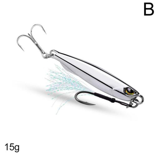 1pc Electroplated Metal Jigs Fishing Lures with Hooks 10g-40g C2R3 R7X7 M2M7 - Bild 13 von 21