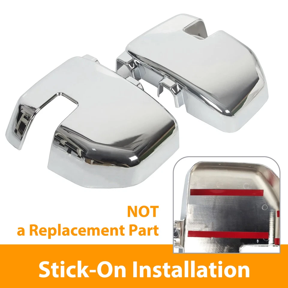 For 2017-2022 Ford F250 F350 Super Duty Side Chrome Mirror Covers W/ Turn Signal - Image 3 of 4