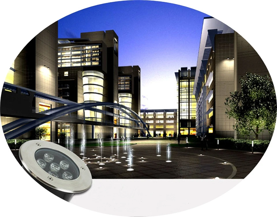 Lâmpada LED subterrânea para área externa jardim caminho paisagem IP68 DC 12V - Imagem 3 de 4