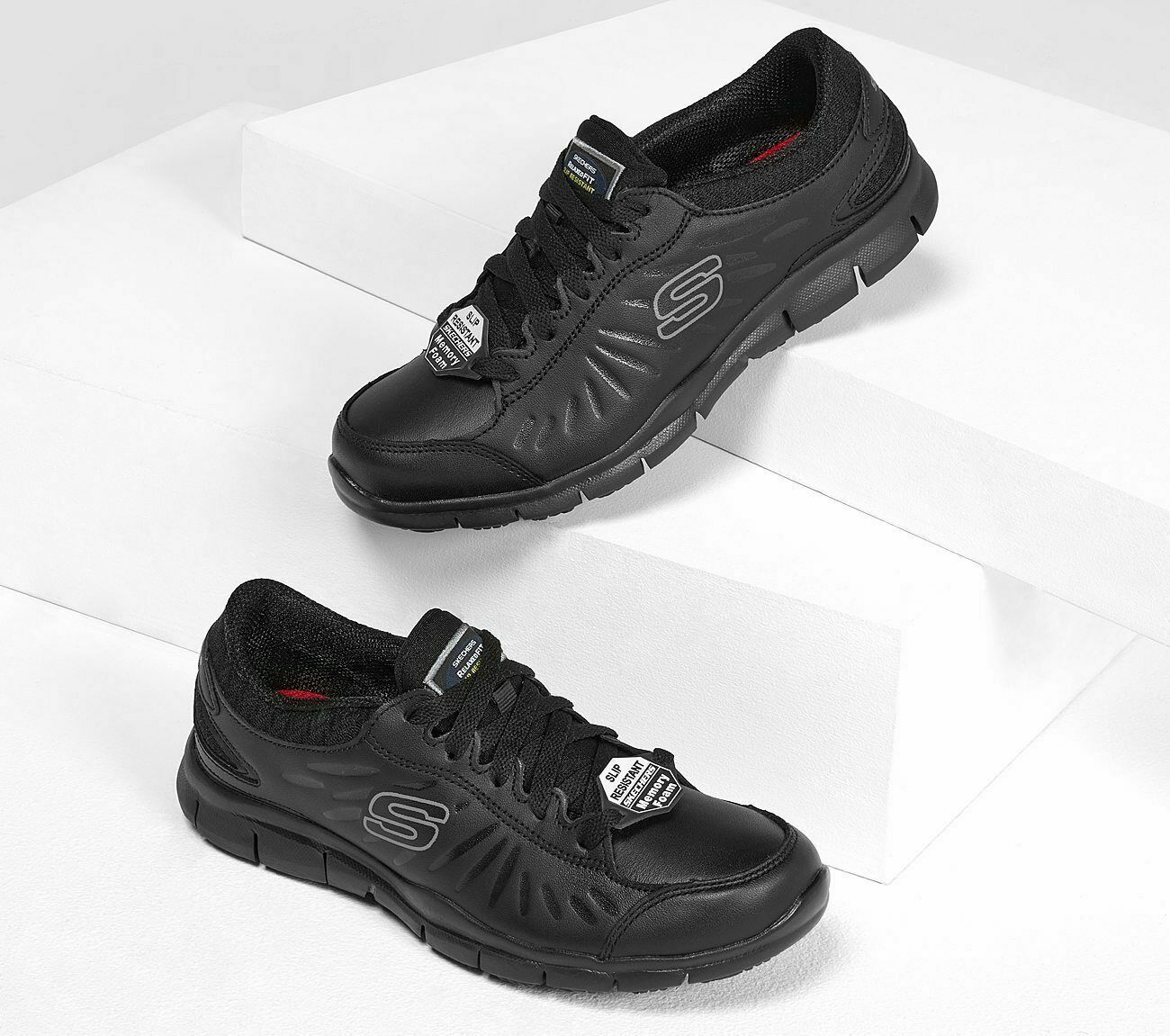 Work Skechers Shoes Women Slip 