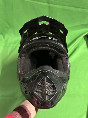 Azonic Venom MX Motocross Helmet Adult Large Gray Black White Dirt Bike ATV