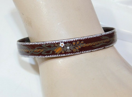 Bracelet Vintage En émaux D'art - Émail - Occasion En Bon état