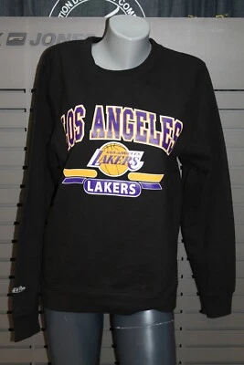 Mitchell Et Ness Sweat 3 Points Arc Crew LOS ANGELES LAKERS Noir Neuf - Photo 1/4