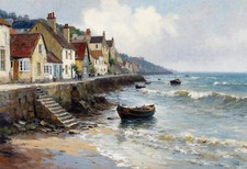 Framed signed print on canvas and presented in an A4 frame.