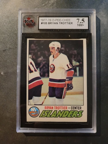 1977-78 OPC Bryan Trottier Card# 105 KSA 7.5 - N.Y. Islanders Legend